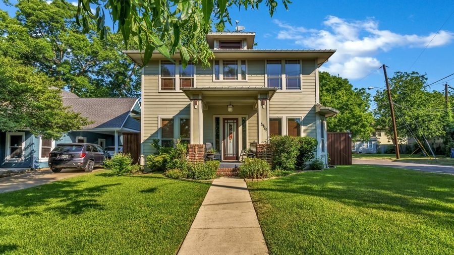 East Dallas area home exterior from a marketed listing